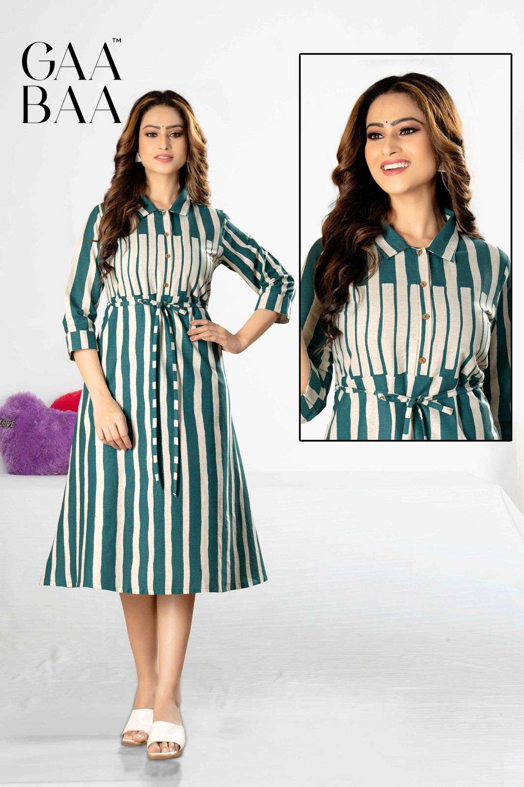 D.NO :- 920 BY GAABAA IN COTTON FLEX MIDDY DRESS TOP WEAR