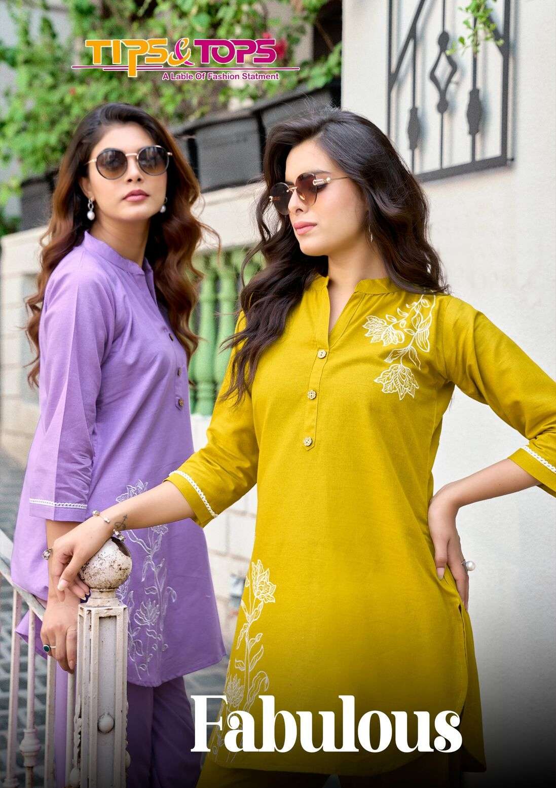 FABULOUS BY TIPS & TOPS IN PREMIUM COTTON EMBROIDERY WORK WITH PANT POCKET 
