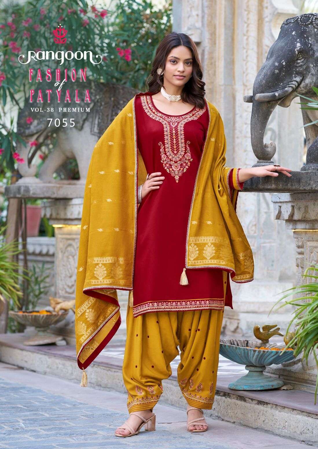 FASHION OF PATIYALA VOL-38 PREMIUM BY RANGOON IN HEAVY RAYON WITH EMBROIDERY WORK