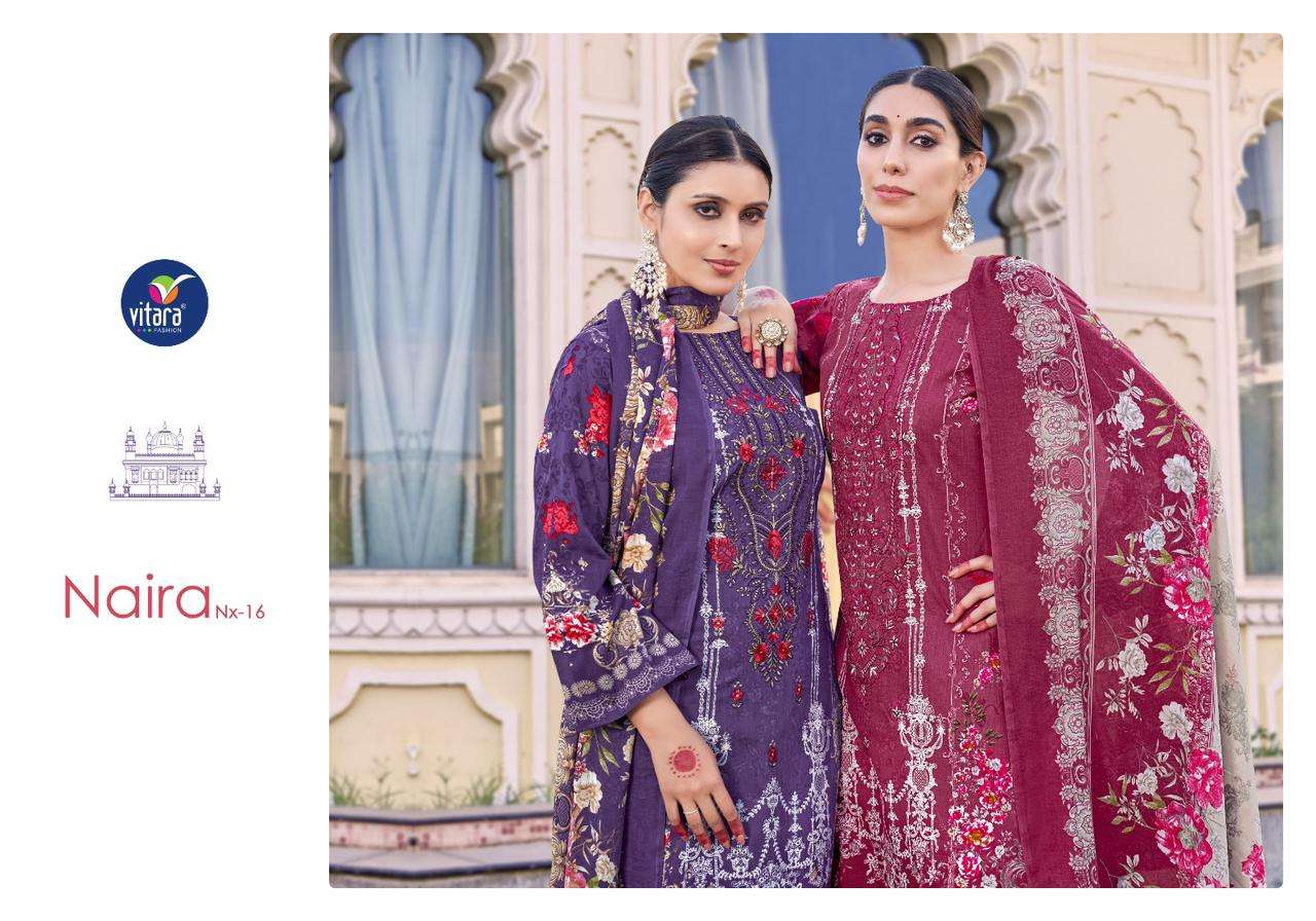 NAIRA NX BY VITARA FASHION IN PURE COTTON PRINTS FABRIC WITH EMBROIDERY COMBO SET