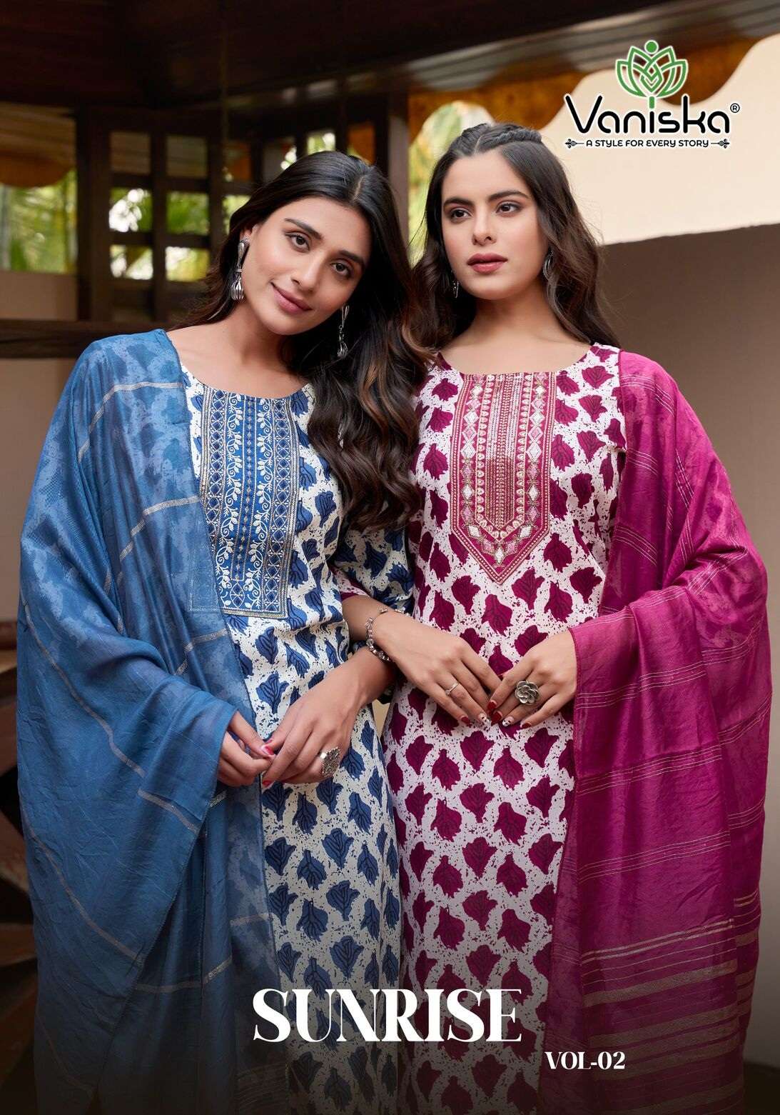 SUNRISE VOL :- 2 BY VANISKA IN CAPSULE FOIL PRINT KURTI WITH FANCY EMBROIDERY WORK 