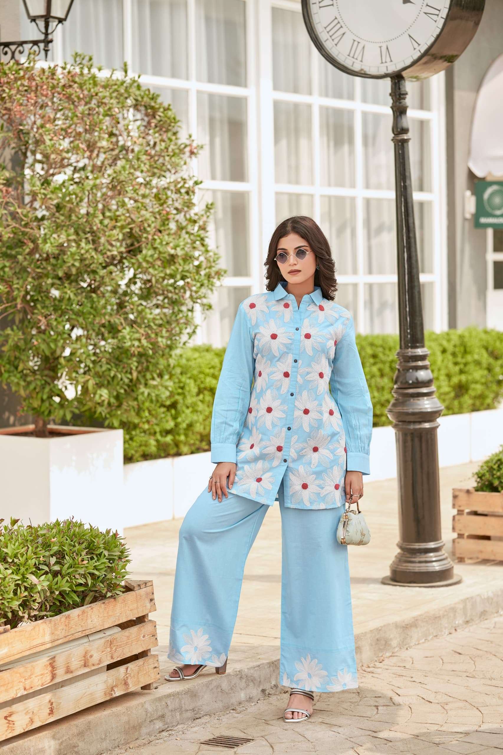 VOL-9 BY TEXOFAB IN PURE COTTON WITH LINING CO-ORD SET WITH HANDWORK 