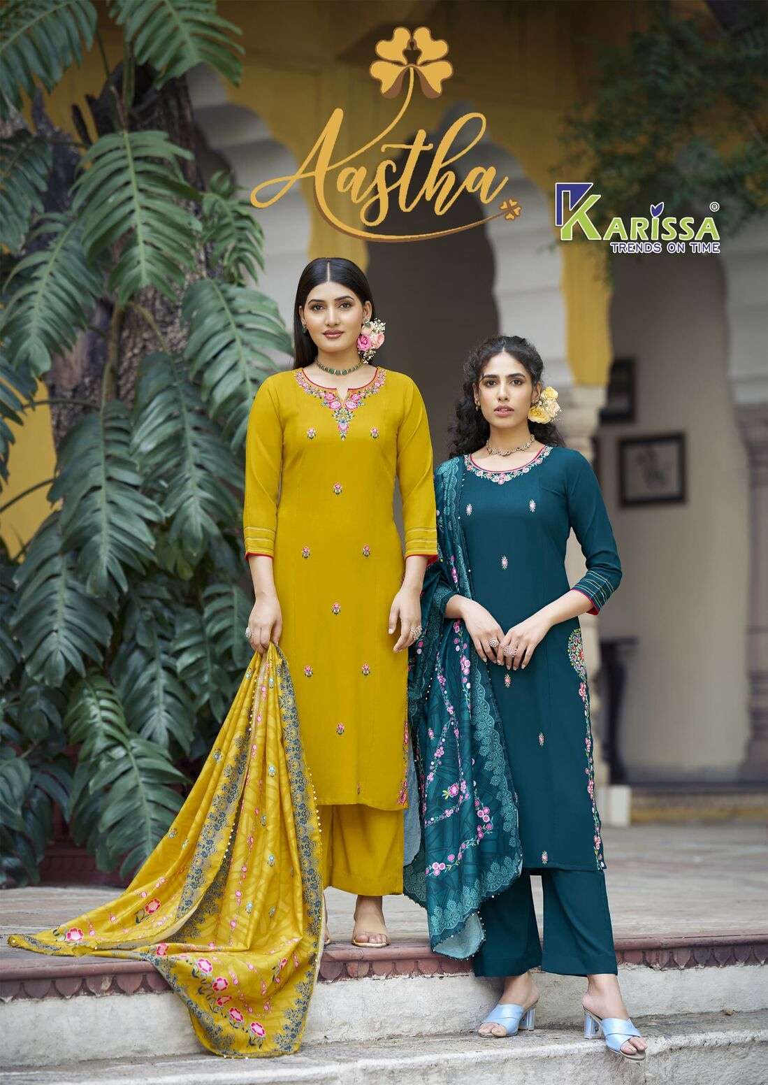 AASTHA BY KARISSA IN PREMIUM RAYON SILK WITH LIVA TAG AND HAND WORK 