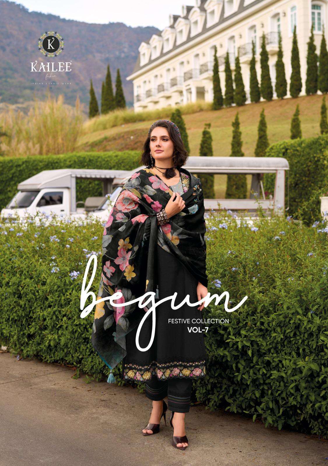BEGUM VOL-7 BY KAILEE FASHION IN PURE WEVING PATTENS COTTON WITH MOCK WORK