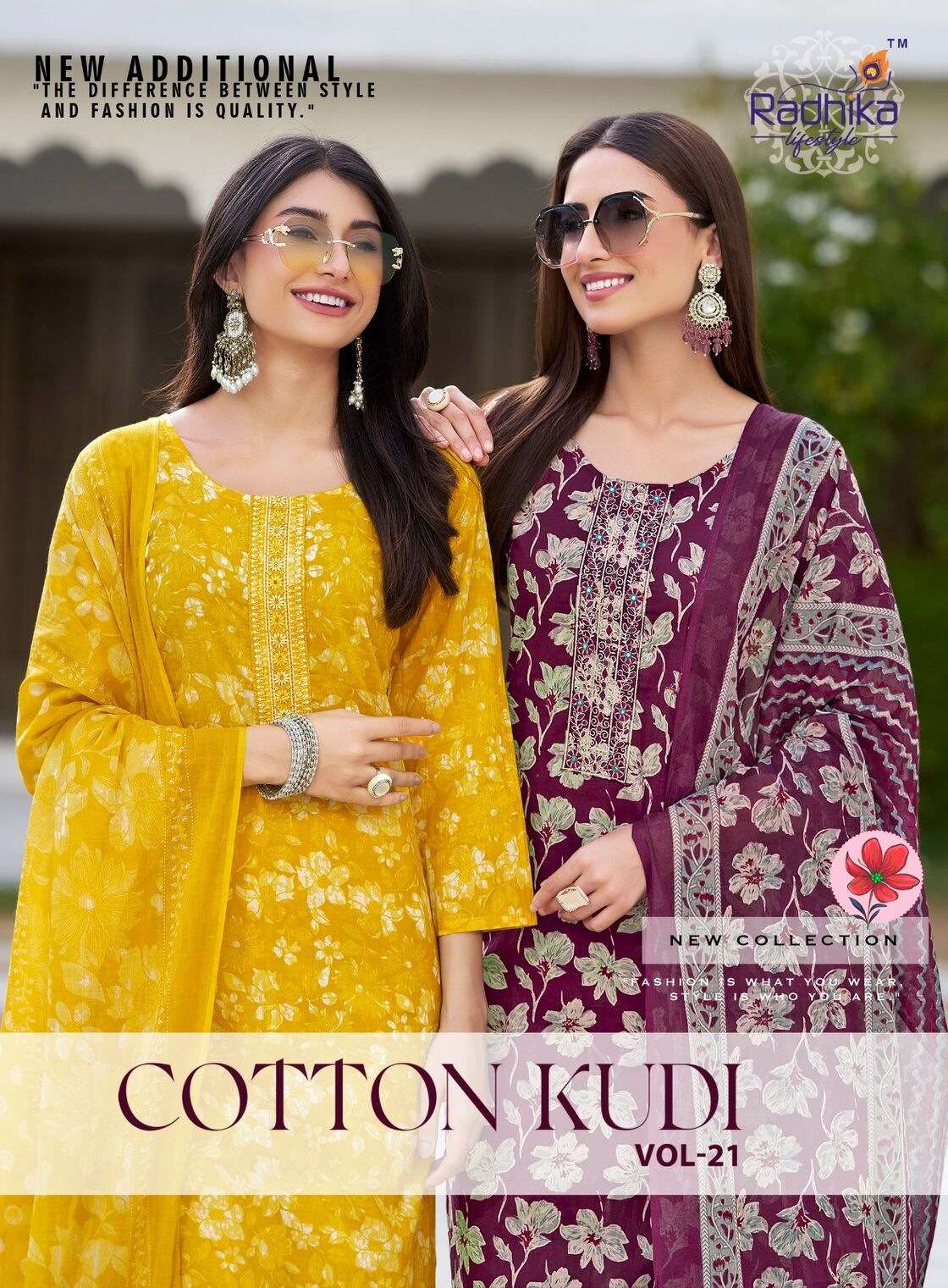 COTTON KUDI VOL-21 BY RADHIKA LIFE STYLE IN PURE COTTON KURTI WITH PANT& DUPPATTA