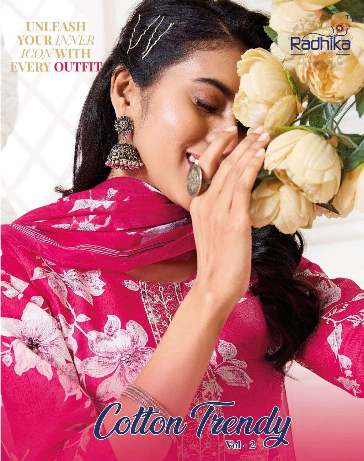 COTTON TRENDY VOL-2 BY RADHIKA LIFE STYLE IN PURE COTTON PRINT WITH EMBROIDERY WORK