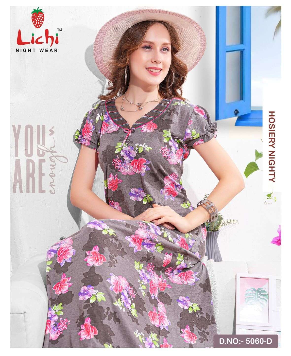 D.NO:- 5060 BY LICHI IN HOSIERY FABRIC NIGHT WEAR WHOLESALE CATALOG 