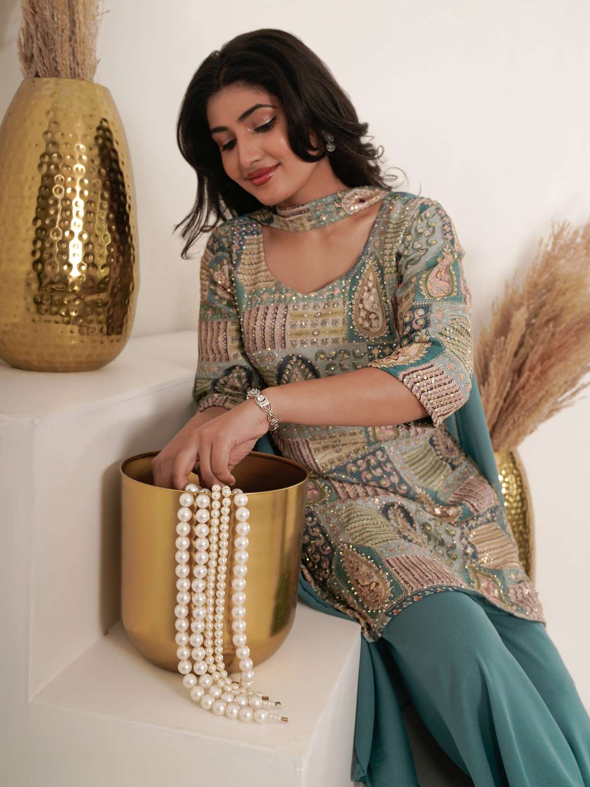 DESIGN NO :- C436 BY TEXOFAB IN GEORGETTE FABRIC WITH POSITION PRINT 