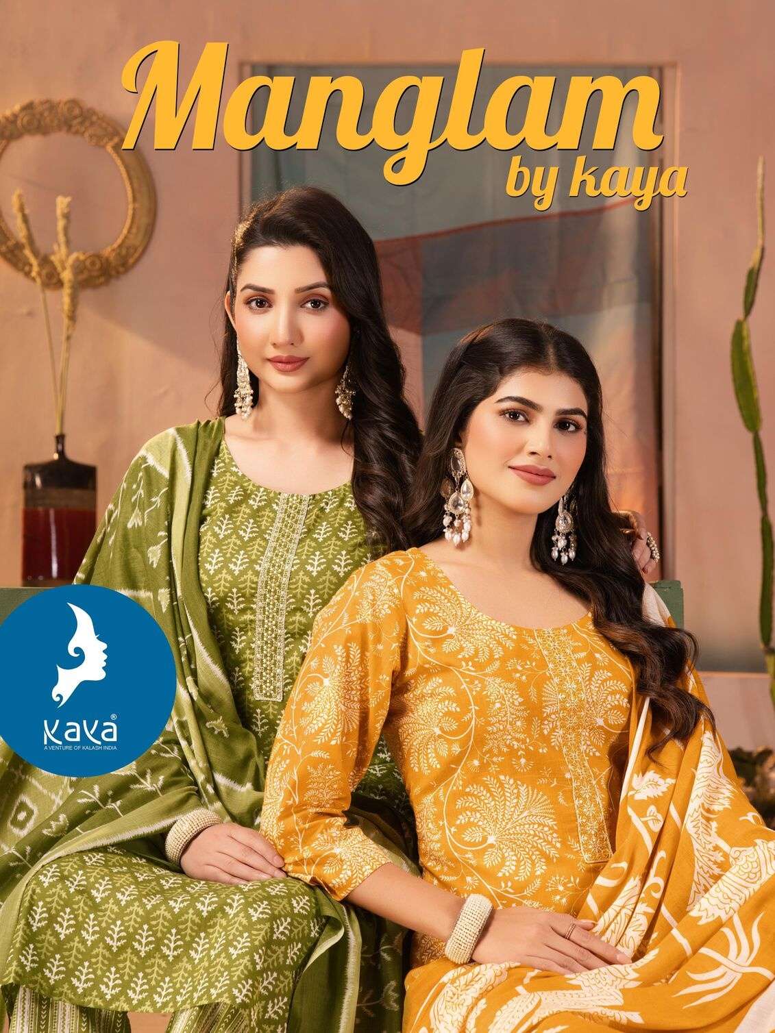 MANGLAM BY KAYA KURTI IN COTTON PRINT 3 PIECE CONCEPT WITH STRAIGHT CUT 