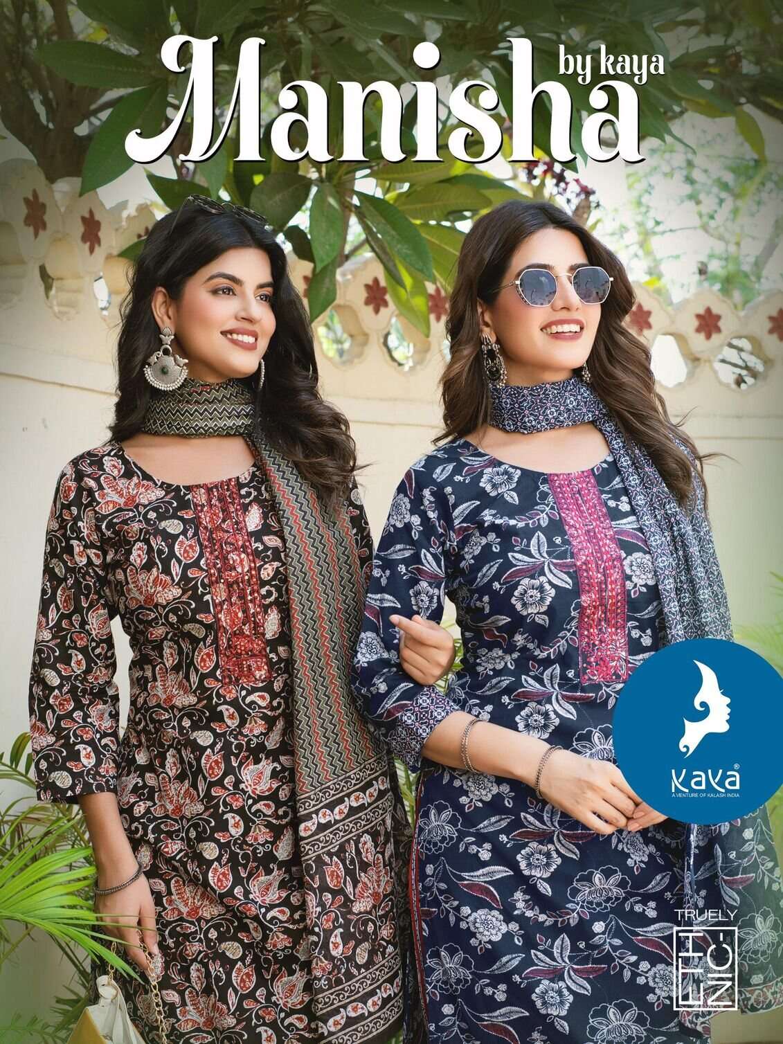 MANISHA BY KAYA KURTI IN COTTON PRINT 3 PIECE CONCEPT WITH STRAIGHT CUT 