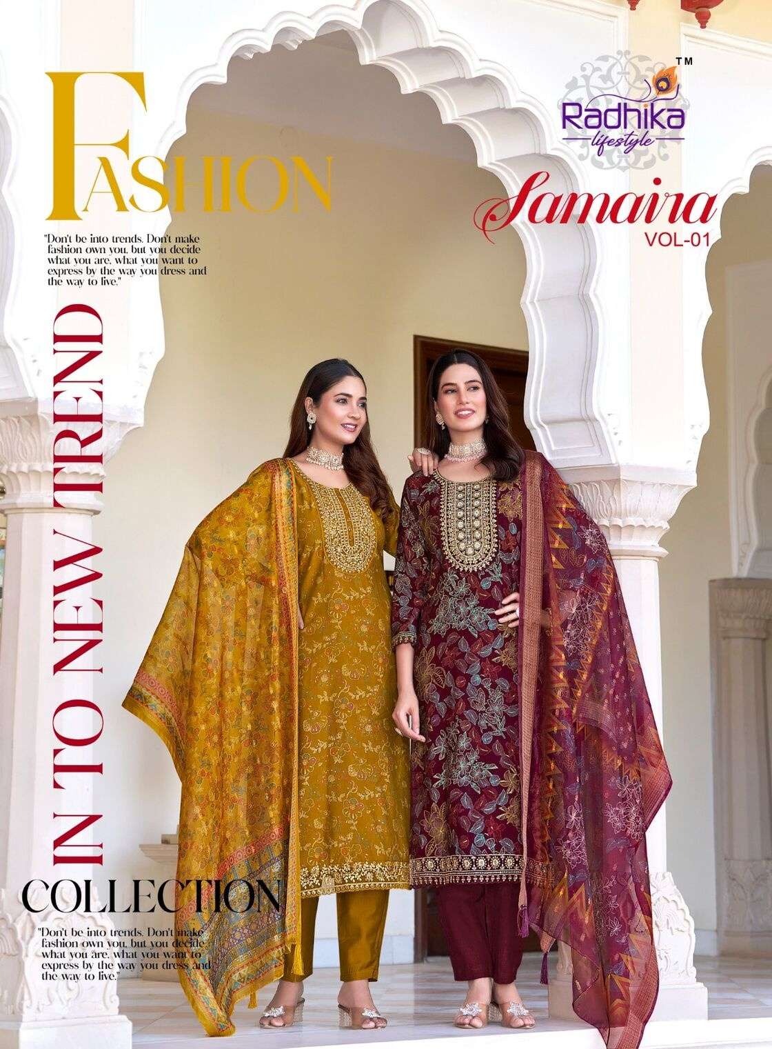 SAMAIRA VOL:-1 BY RADHIKA LIFESTYLE IN VERTICAN FOIL PRINT WITH EMBROIDERY WORK