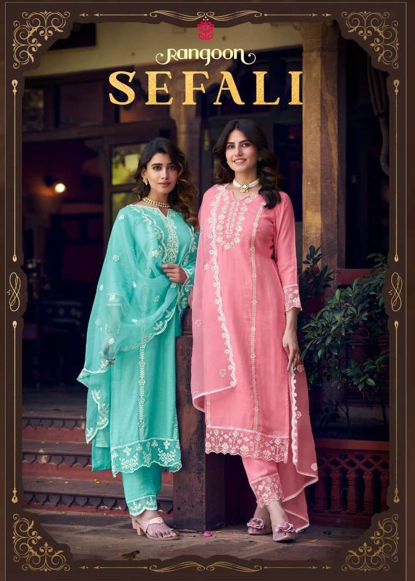 RANGOON TRENDING KURTI SET SEFALI NEW LAUNCHING CATALOG