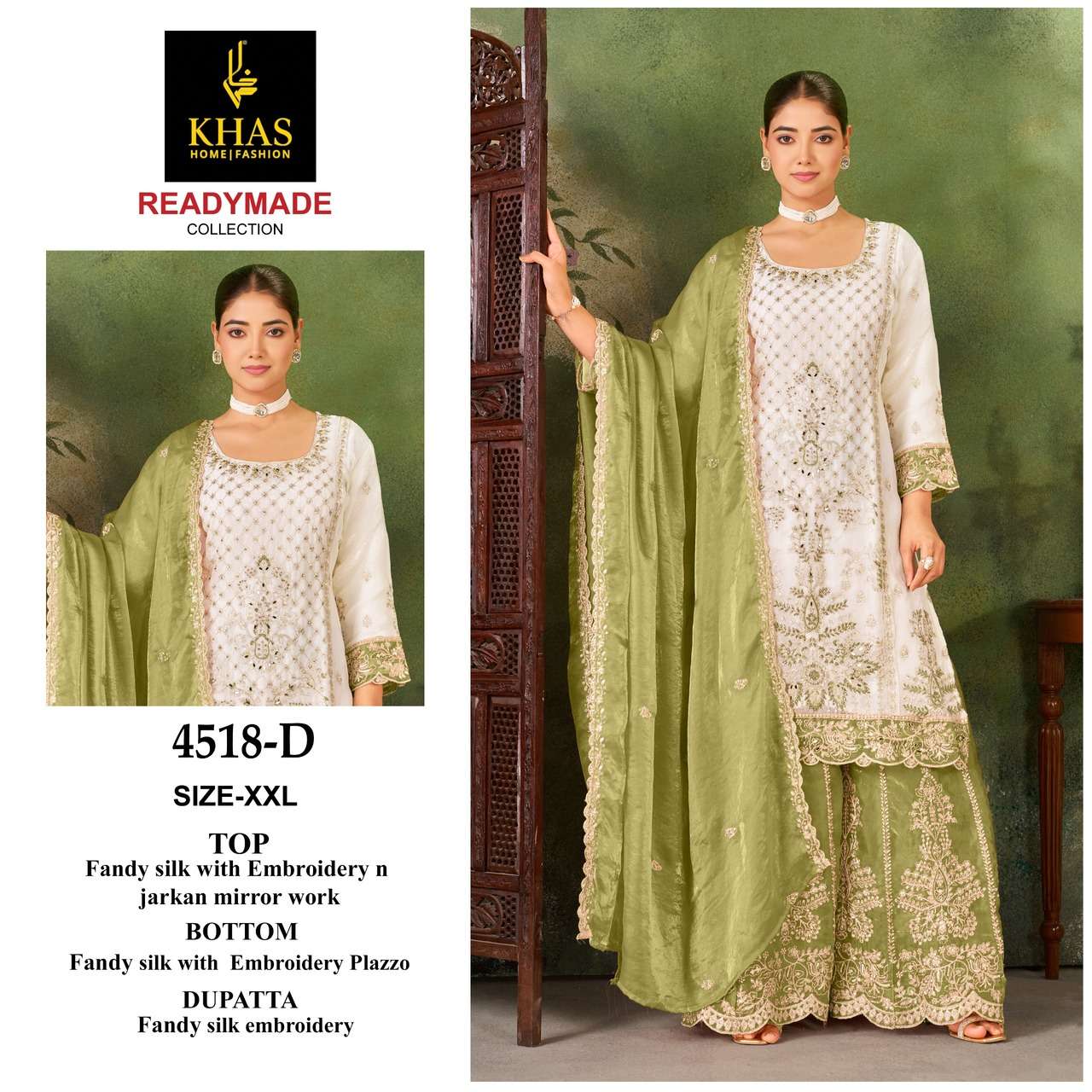 KHAS BRAND LAUNCHING FANDY SILK WITH JARKAN WORK KURTI SET COLLECTION