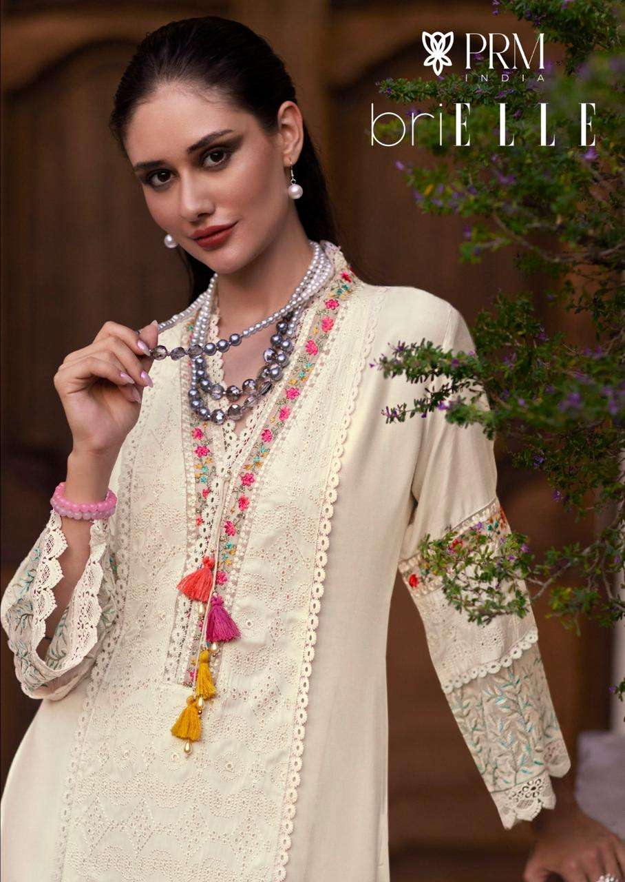PRM INDIA LAUNCHING NEW PURE MUSLIN FABRIC KURTI SET BRI-ELLE CATALOG
