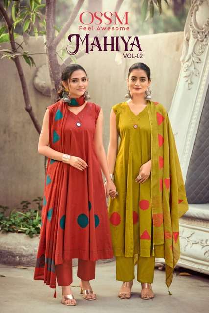 SUMMER PREMIUM COTTON ANARKALI STYLE FANCY DRESS COLLECTION MAHIYA VOL-2
