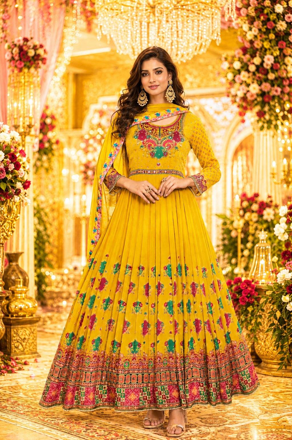 DESIGNER ANARKALI GOWN KURTI WITH DUPATTA EXPORTER