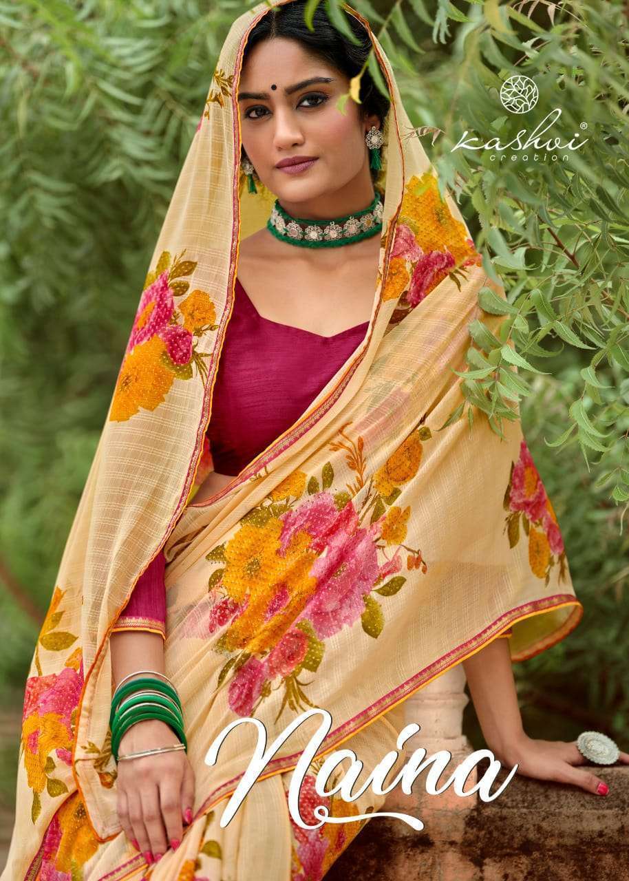 KASHVI CREATIONS LAUNCH ZIVA HAND PRINTED FANCY SAREES COLLECTION LUCACCI