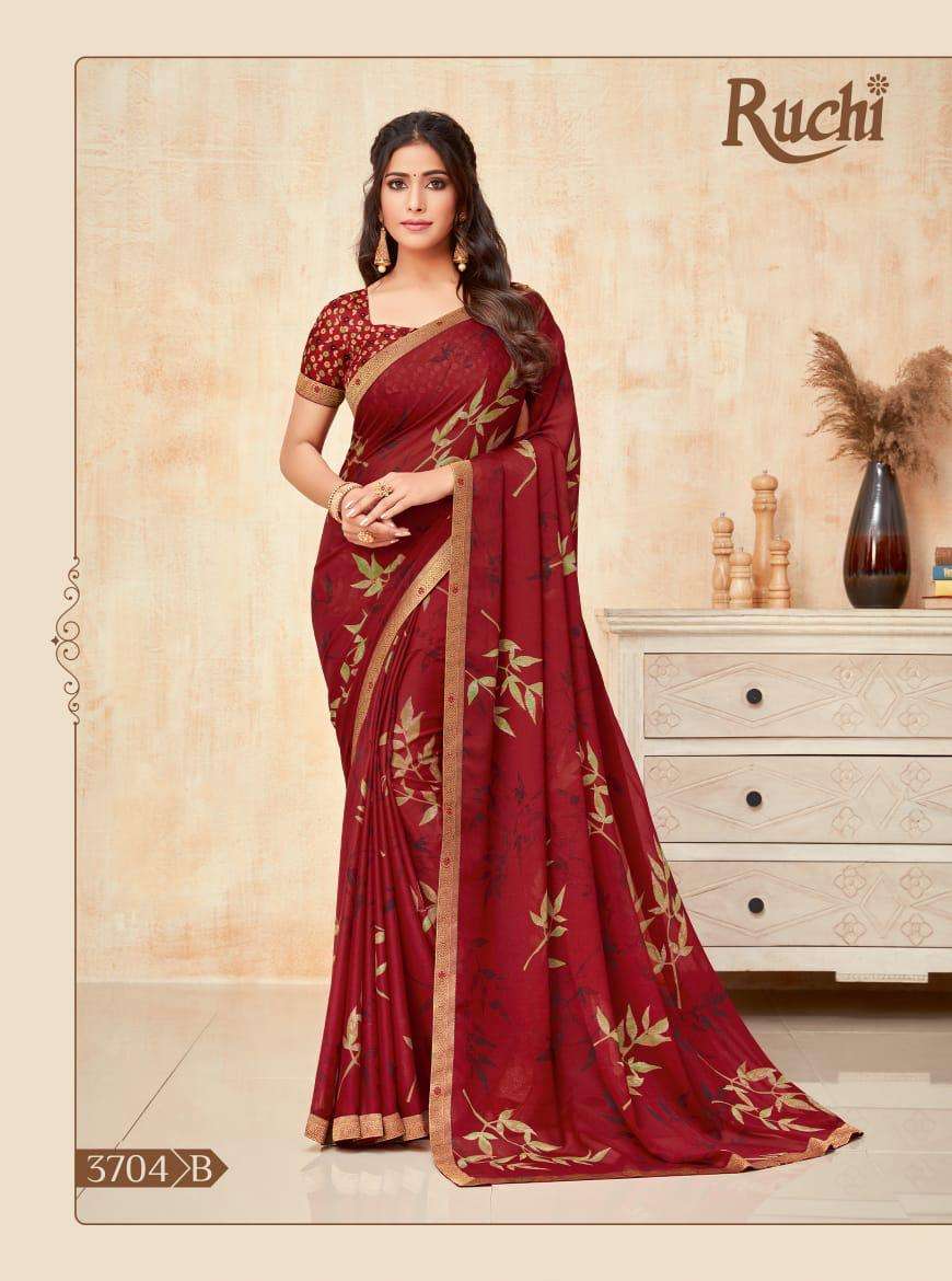 Oceanic 19 Georgette Designer Saree with Heavy Borders at Rs 1500, Plain  Georgette Sarees in Surat