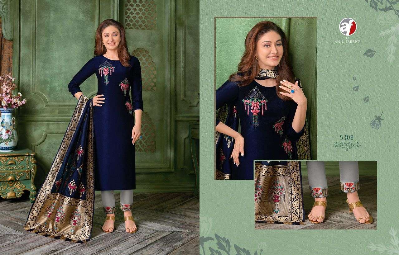 ANJU FAB KURTI WITH PANT DUPATTA MAYURI VOL-2 CATALOG WHOLESALER LUCACCI DESIGNER 