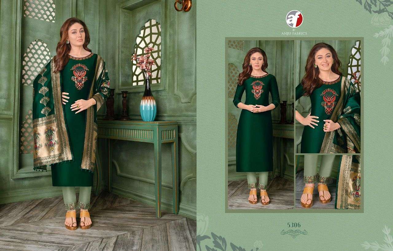 ANJU FAB KURTI WITH PANT DUPATTA MAYURI VOL-2 CATALOG WHOLESALER LUCACCI DESIGNER 