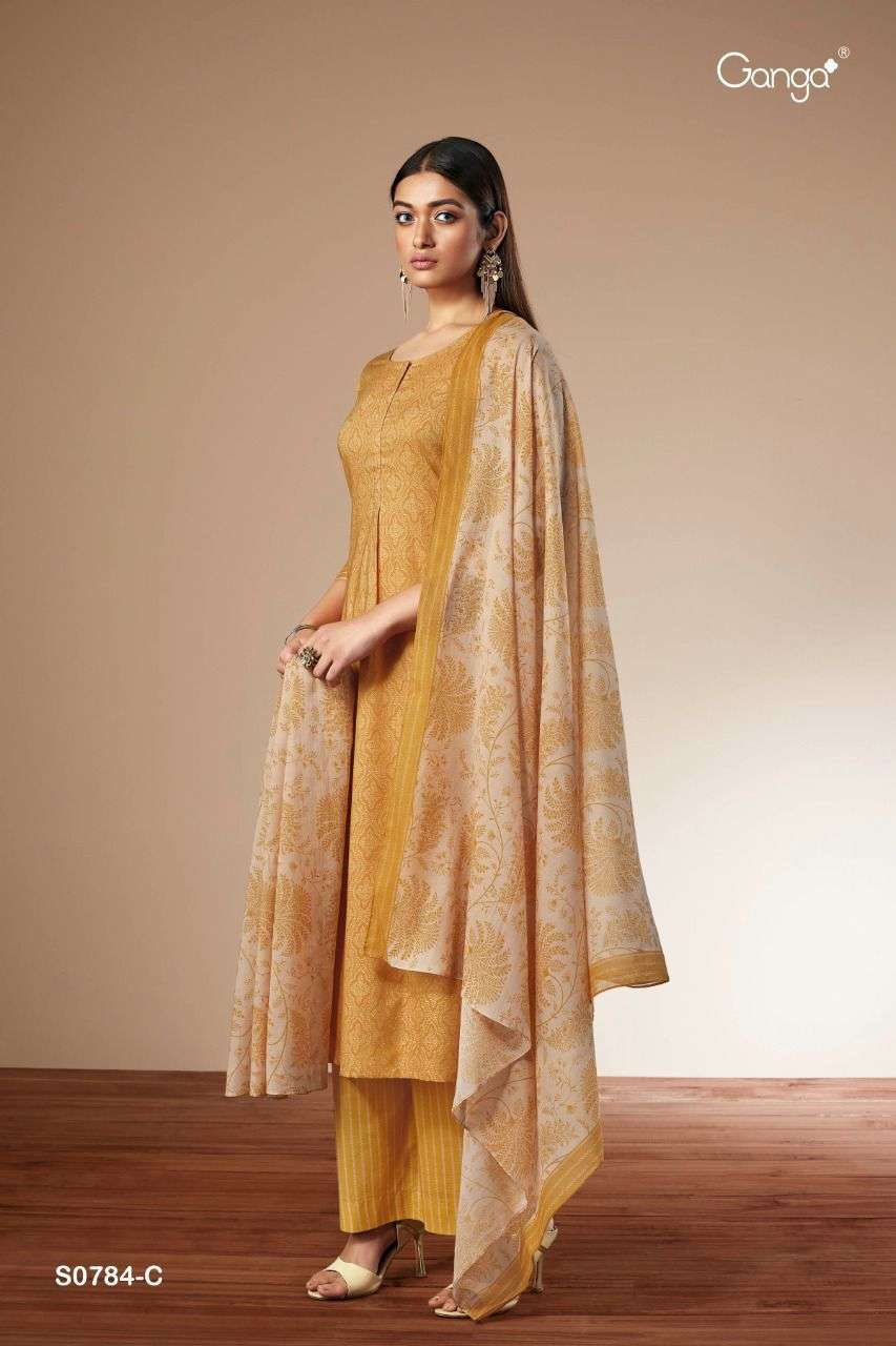 Ganga Sage Premium Cotton Dress Material Online Wholesale Ladies Dress  Trader