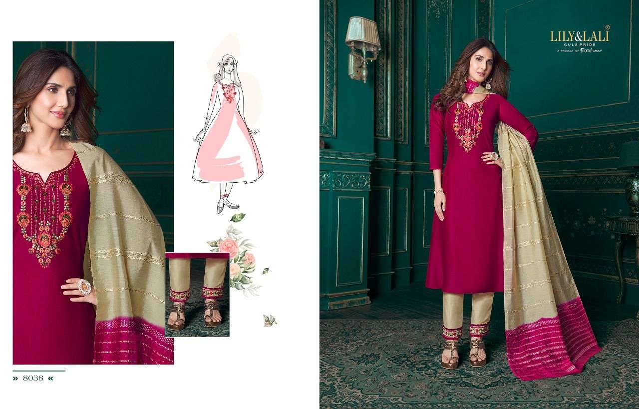 LILY & LALI  A LINE KURTI PANT DUPATTA MEERA AVAILABLE AT LUCACCI DESIGNER SURAT 