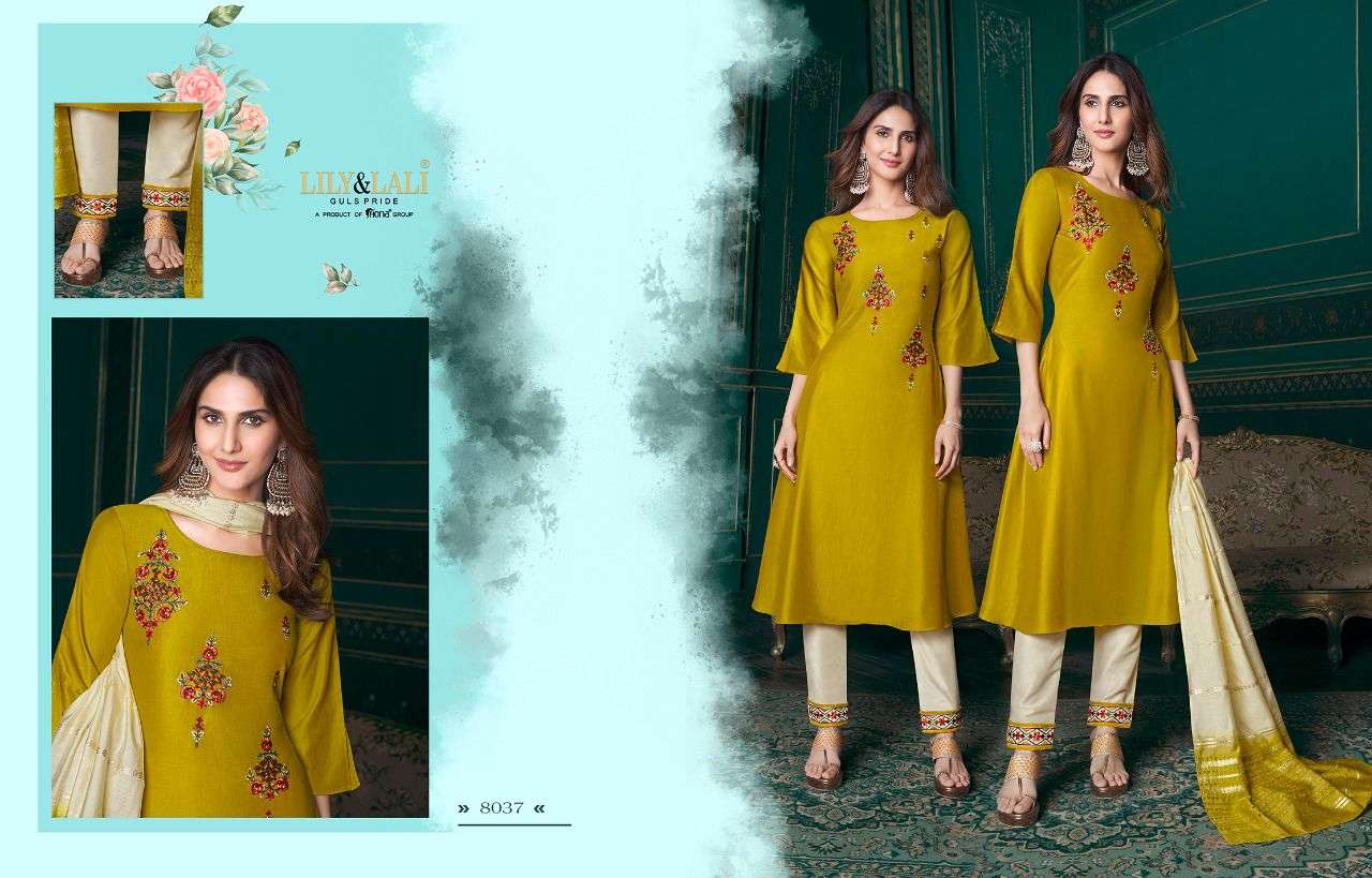 LILY & LALI  A LINE KURTI PANT DUPATTA MEERA AVAILABLE AT LUCACCI DESIGNER SURAT 