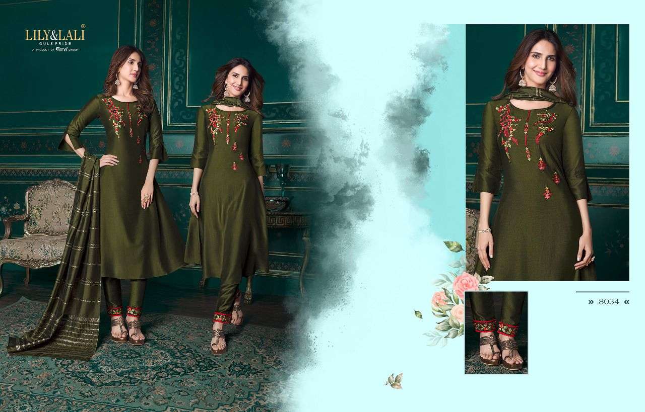 LILY & LALI  A LINE KURTI PANT DUPATTA MEERA AVAILABLE AT LUCACCI DESIGNER SURAT 