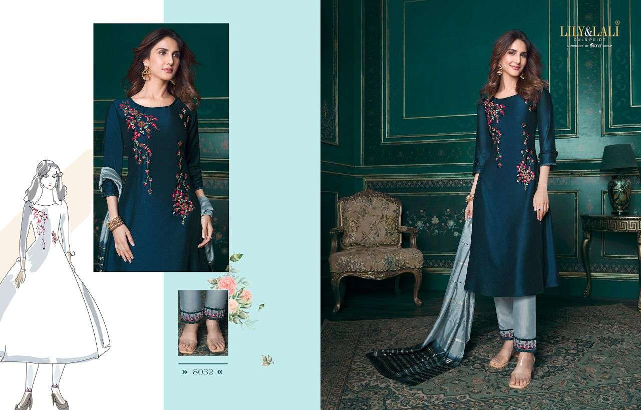 LILY & LALI  A LINE KURTI PANT DUPATTA MEERA AVAILABLE AT LUCACCI DESIGNER SURAT 