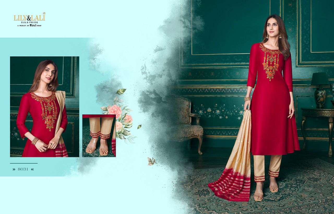 LILY & LALI  A LINE KURTI PANT DUPATTA MEERA SINGLE PCS AVAILABLE AT LUCACCI DESIGNER SURAT 