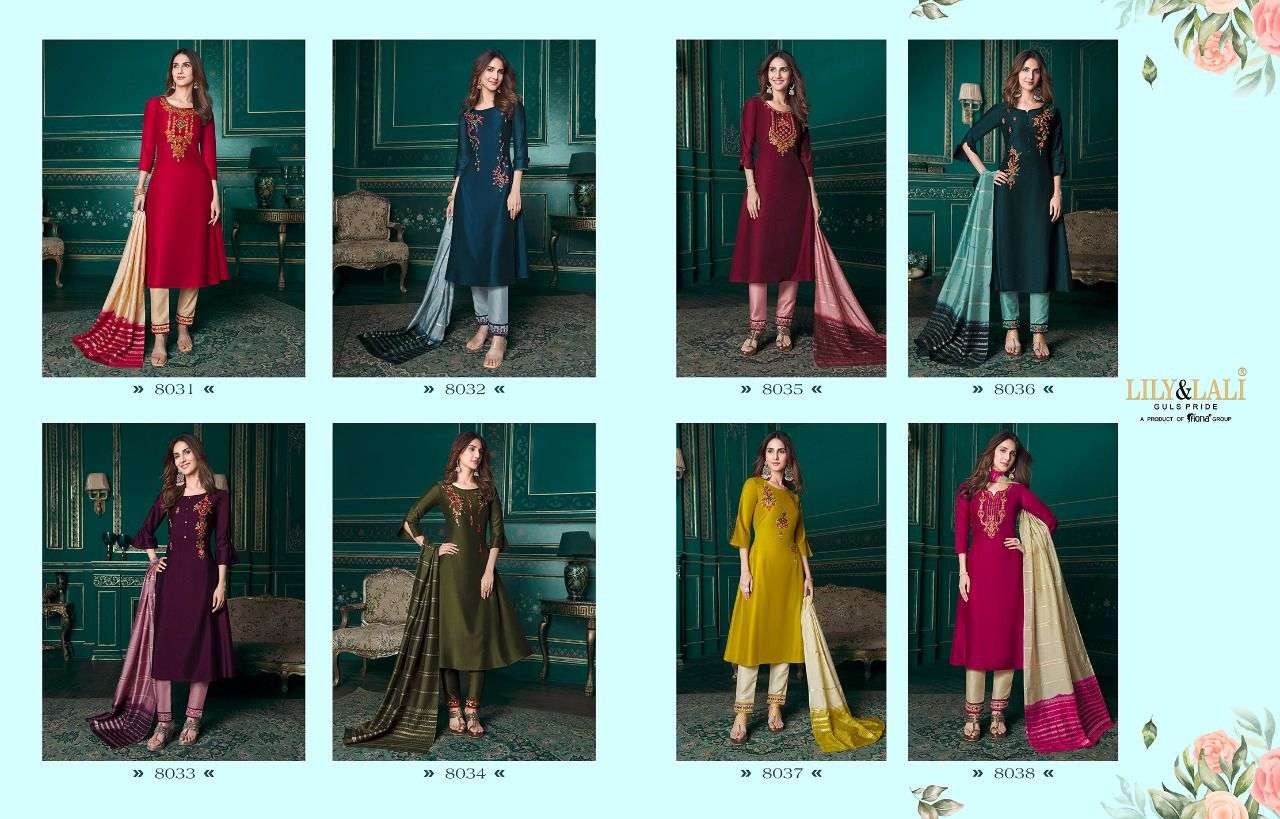 LILY & LALI  A LINE KURTI PANT DUPATTA MEERA SINGLE PCS AVAILABLE AT LUCACCI DESIGNER SURAT 