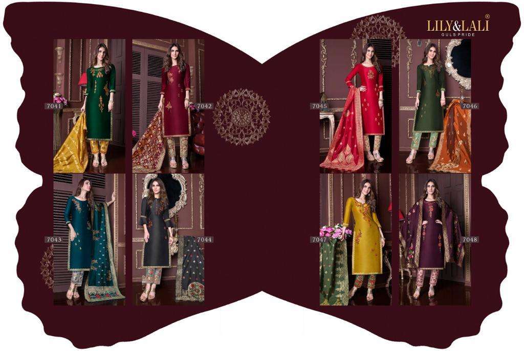 LILY LALI MEENAKARI DESIGNER KURTI WITH PENT DUPATTA CATALOG  WHOLESALER