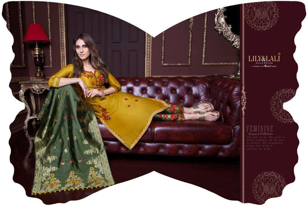 LILY LALI MEENAKARI DESIGNER KURTI WITH PENT DUPATTA CATALOG  WHOLESALER