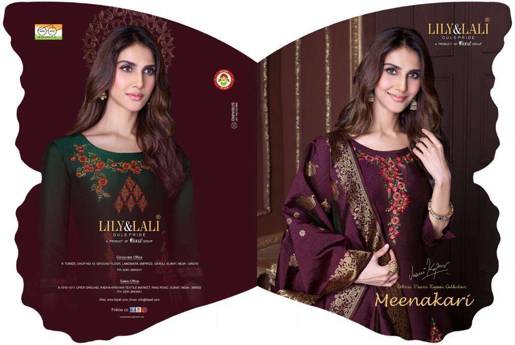 LILY LALI MEENAKARI DESIGNER KURTI WITH PENT DUPATTA CATALOG  WHOLESALER