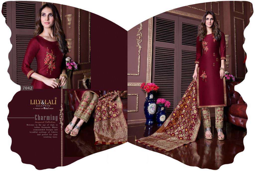 LILY LALI MEENAKARI DESIGNER KURTI WITH PENT DUPATTA CATALOG  WHOLESALER