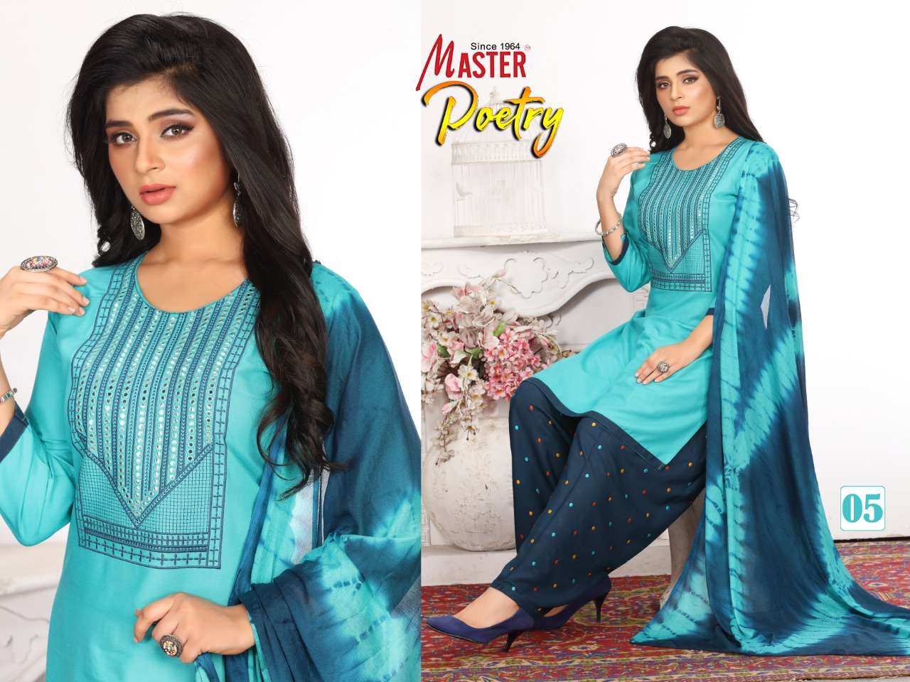 MANJEERA BRAND PATIYALA DRESS  CATALOG POETRY WHOLESALE SUPPLIER FROM  SURAT GUJARAT INDIA 