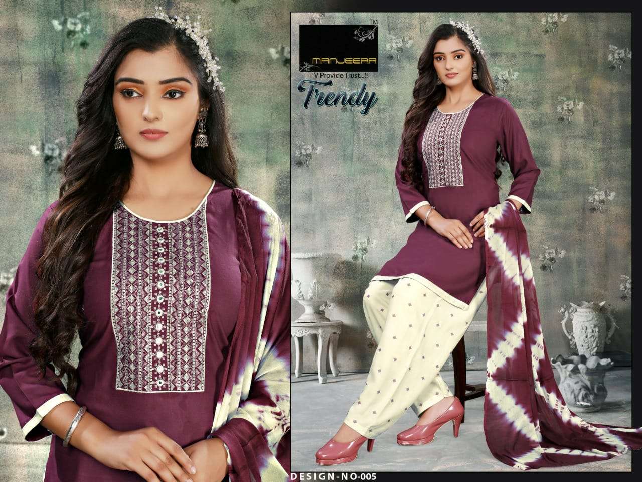 MANJEERA BRAND PATIYALA DRESS  CATALOG TRENDY WHOLESALE SUPPLIER FROM  SURAT GUJARAT INDIA 