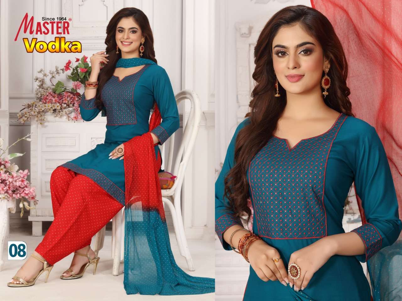 MANJEERA MASTER BRAND PATIYALA DRESS  CATALOG VODKA WHOLESALE SUPPLIER FROM  SURAT GUJARAT INDIA 