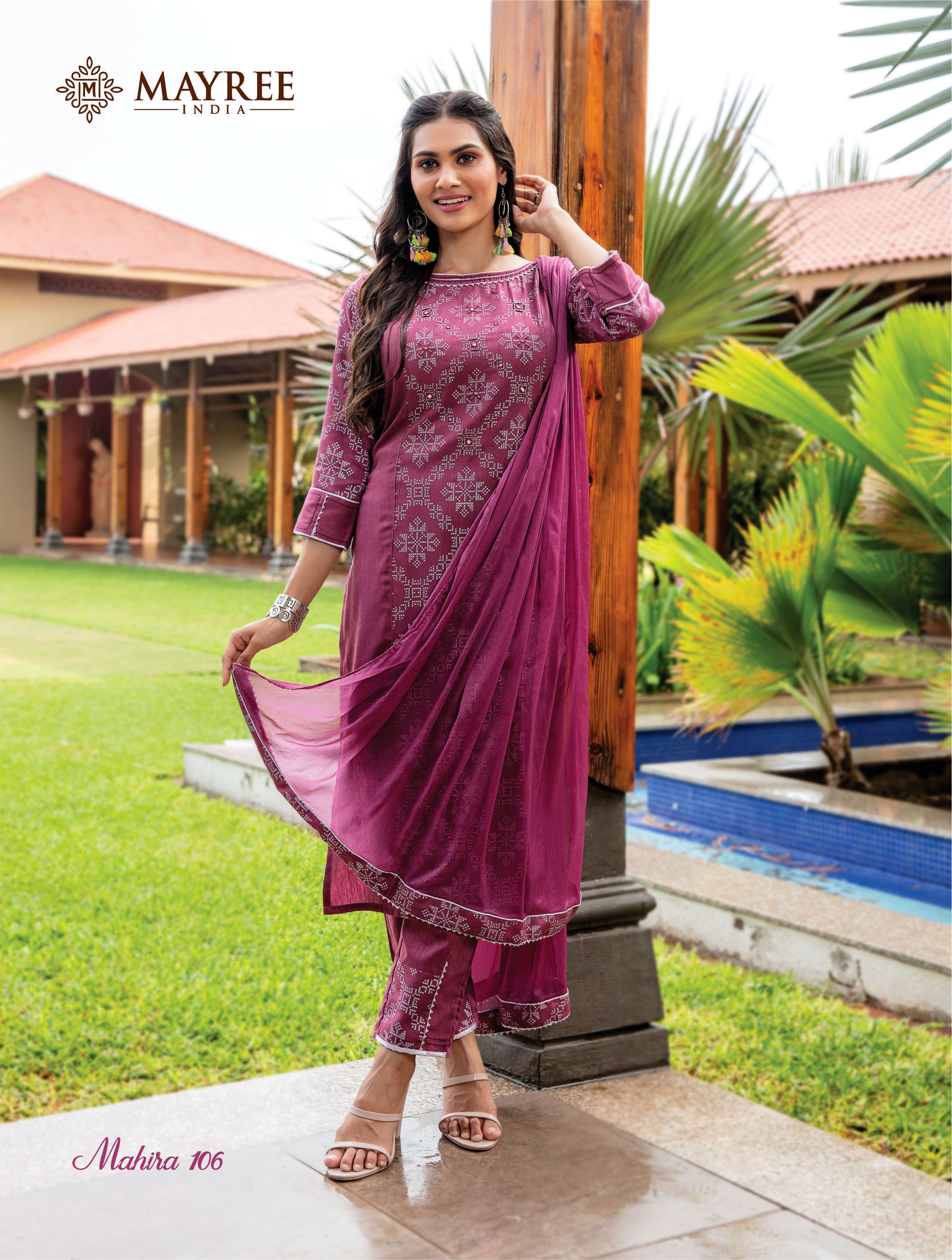 MAYREE INDIA MAHIRA VOL-1 DESIGNER 3 PC TOP BOTTOM DUPATTA FULL SET CATALOG WHOLESALER SURAT GUJARAT INDIA