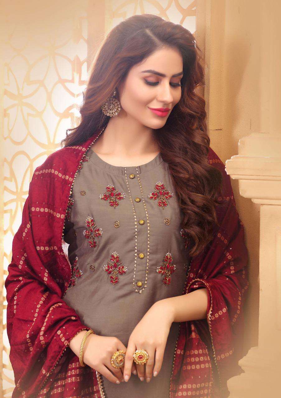 RAFEEL BY HIVA DESIGNER TOP BOTTOM DUPATTA CATALOG ISHIKA WHOLSALER SUPPLIER 