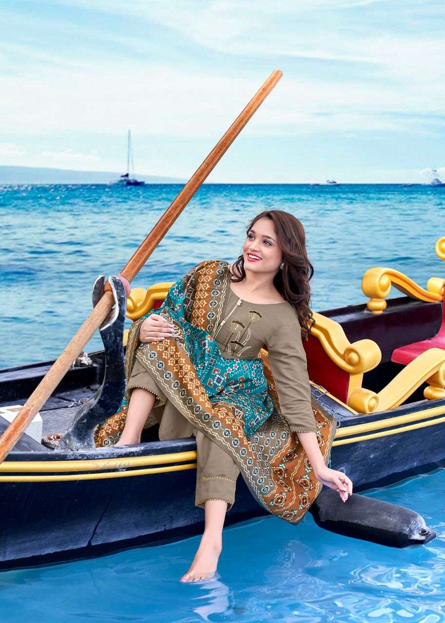 SELESTA BRAND KURTI PANT WITH DUPATTA CATALOG KIARA WHOLESALER EXPORTER FROM SURAT GUJRAT