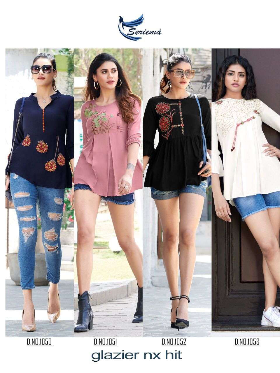 SERIMA NITESH SILK MILLS SHORT TOP WHOLESALE SUPPLIER EXPORTER FROM SURAT GUJARAT INDIA LUCACCI DESIGNER