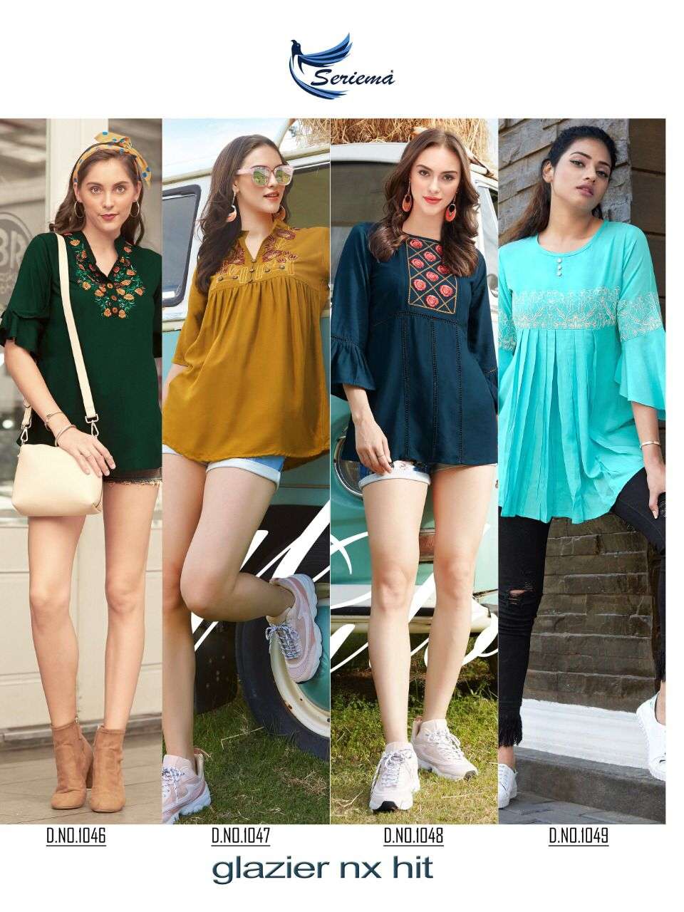 SERIMA NITESH SILK MILLS SHORT TOP WHOLESALE SUPPLIER EXPORTER FROM SURAT GUJARAT INDIA LUCACCI DESIGNER