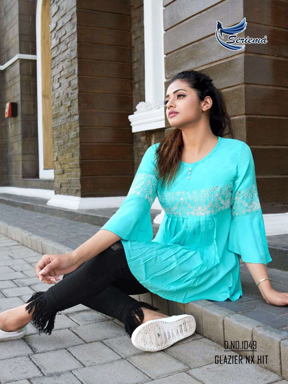 SERIMA NITESH SILK MILLS SHORT TOP WHOLESALE SUPPLIER EXPORTER FROM SURAT GUJARAT INDIA LUCACCI DESIGNER