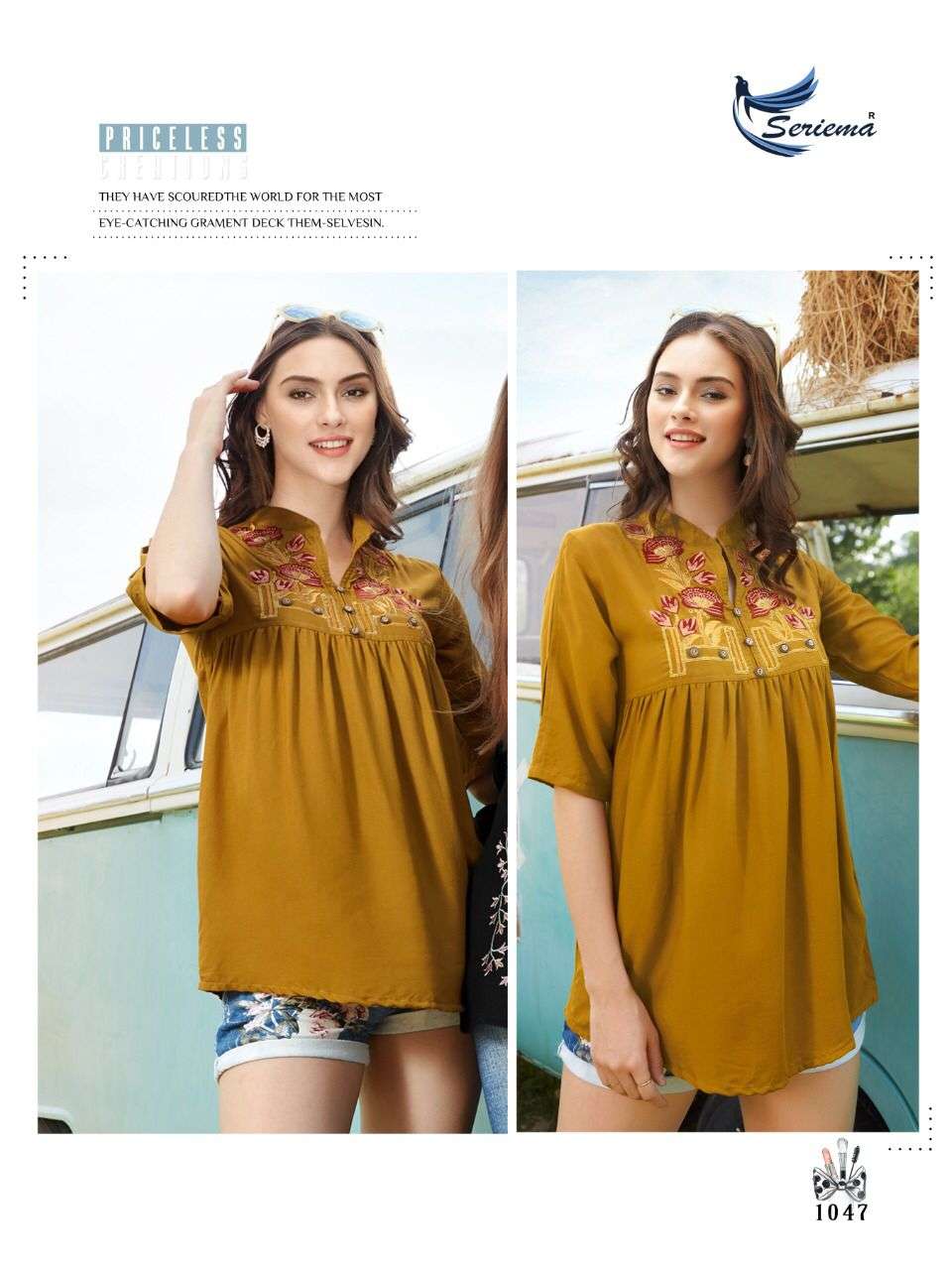 SERIMA NITESH SILK MILLS SHORT TOP WHOLESALE SUPPLIER EXPORTER FROM SURAT GUJARAT INDIA LUCACCI DESIGNER