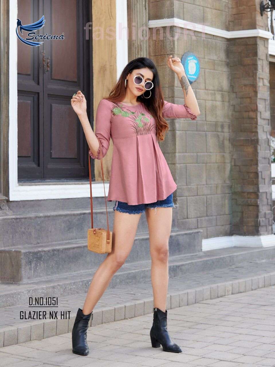 SERIMA NITESH SILK MILLS SHORT TOP WHOLESALE SUPPLIER EXPORTER FROM SURAT GUJARAT INDIA LUCACCI DESIGNER