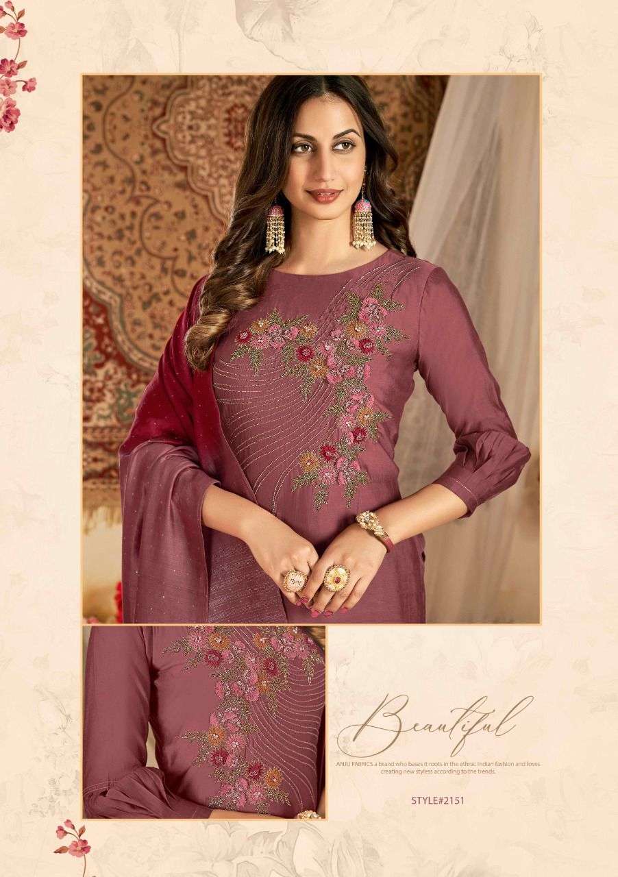 SHARARAT CATALOG BY ANJU FAB KURTI WITH PANT DUPATTA  CATALOG WHOLESALER LUCACCI DESIGNER TEXOFAB SURAT