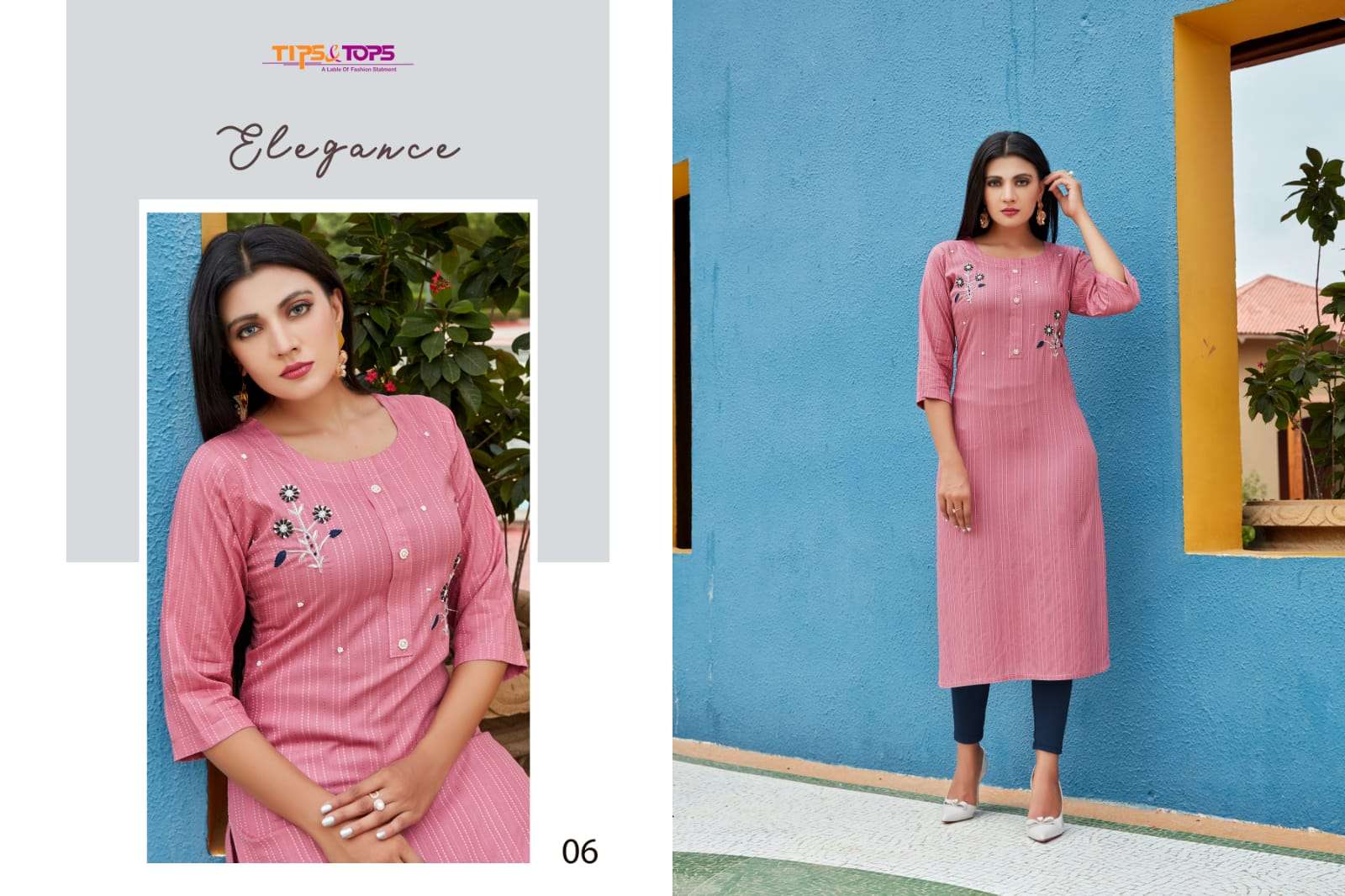 TIPS TOPS CASTRA HANDWORK KURTI WHOLESALE SUPPLIER SURAT LUCACCI DESIGNER