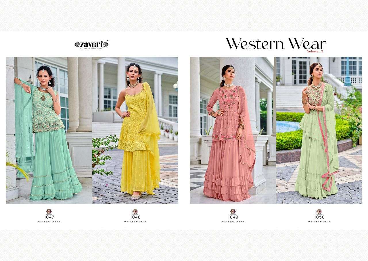 ZAVERI WOMEN BEAUTY READYMADE COLLECTIONWESTERN WEAR VOL-2 COLLECTION WHOLESALER SUPPLIER SURAT LUCACCI DESIGNER