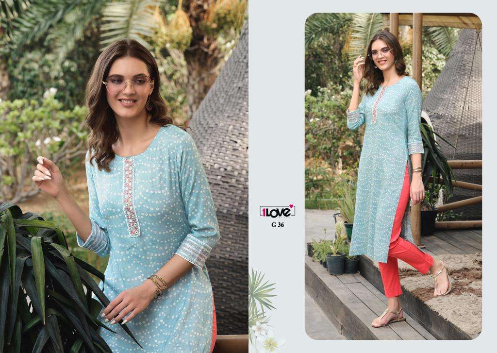 1 LOVE  GOLD VOL-3 RAYON KURTI  CATALOG